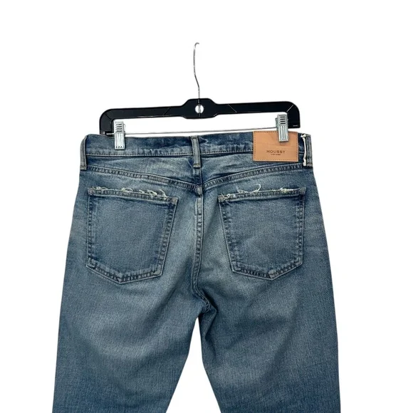 $360 Moussy Vintage Blue Hawthorne Skinny Jean In Light Blue Size 27